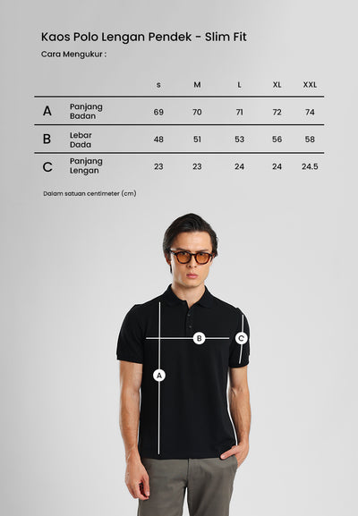 MANZONE - Kaos Polo Shirt Lengan Pendek Pria Raiden 02 Slim Fit - Black