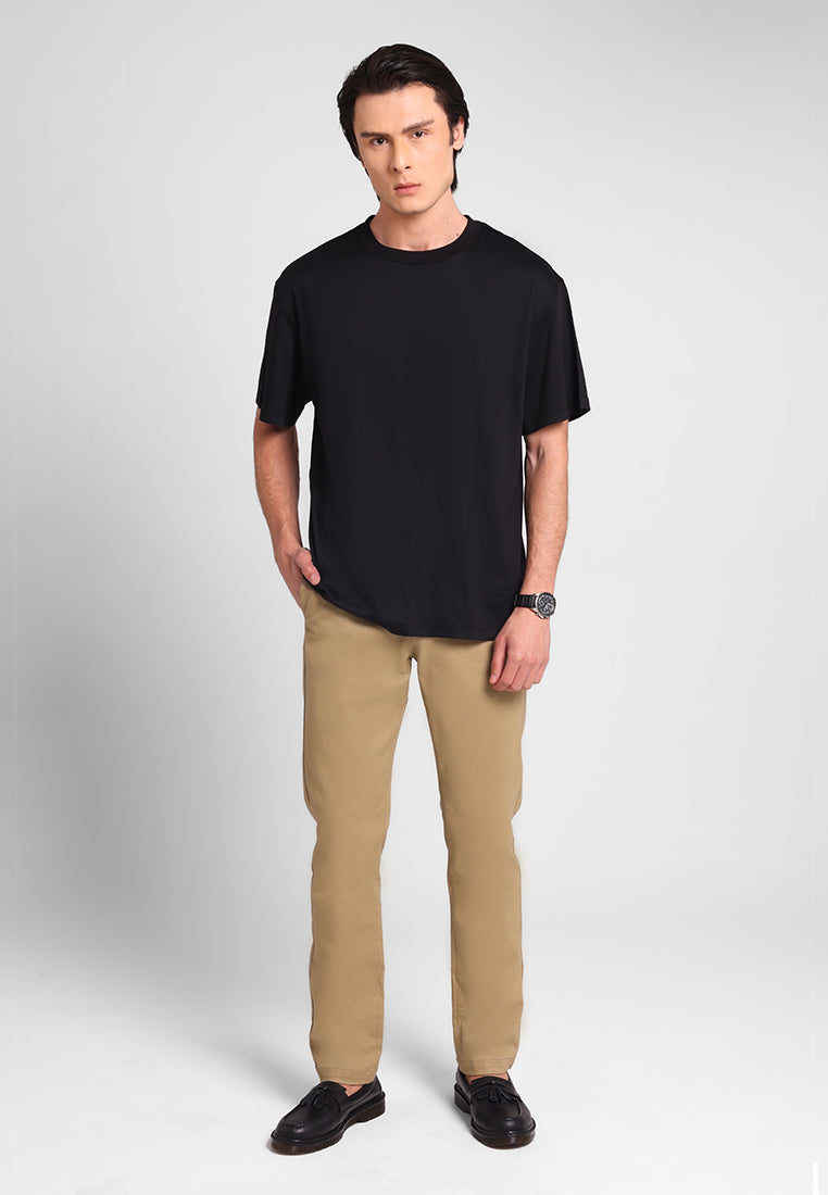 MANZONE - Kaos Lengan Pendek Pria Nova 01 Relaxed Fit - Black