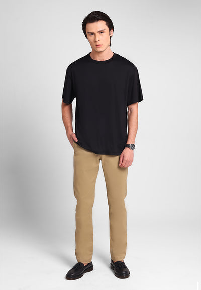 MANZONE - Kaos Lengan Pendek Pria Nova 01 Relaxed Fit - Black