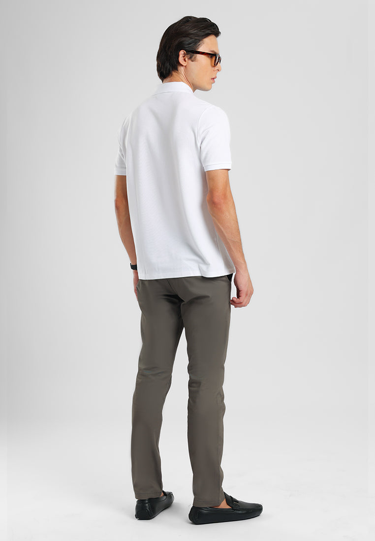 MANZONE - Kaos Polo Shirt Lengan Pendek Pria Raiden 01 Slim Fit - White