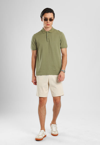 MANZONE - Kaos Polo Shirt Lengan Pendek Pria Raiden 06 Slim Fit - Olive Light
