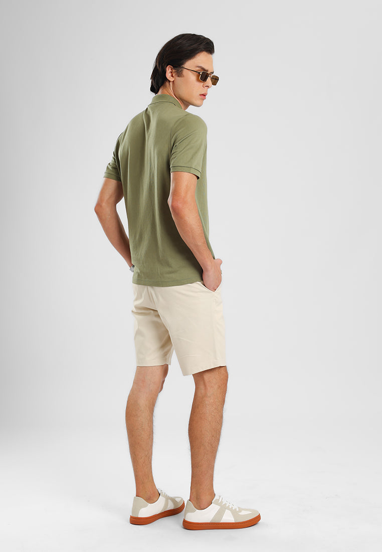MANZONE - Kaos Polo Shirt Lengan Pendek Pria Raiden 06 Slim Fit - Olive Light