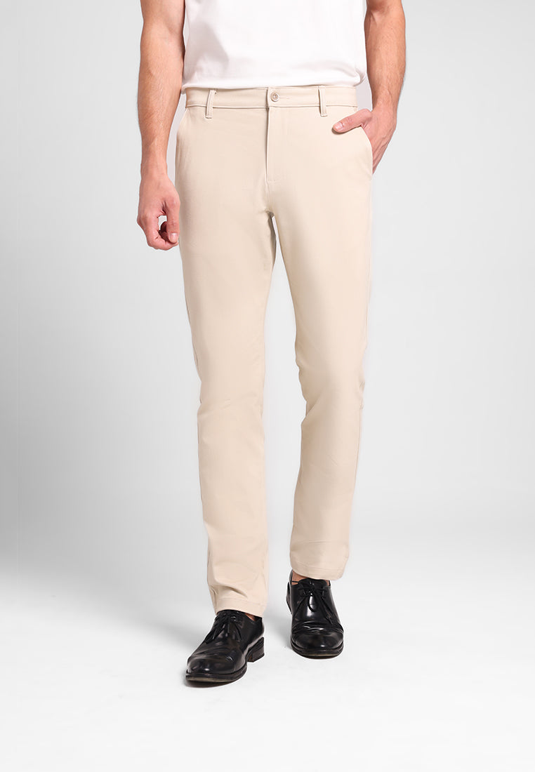 MANZONE - Celana Panjang Chinos Pria Lorenzo 02 Slim Fit - Beige