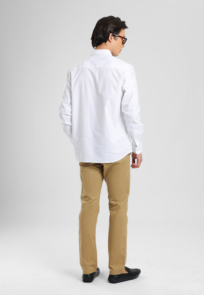 MANZONE - Kemeja Lengan Panjang Pria Lyra 01 Comfort Fit - White