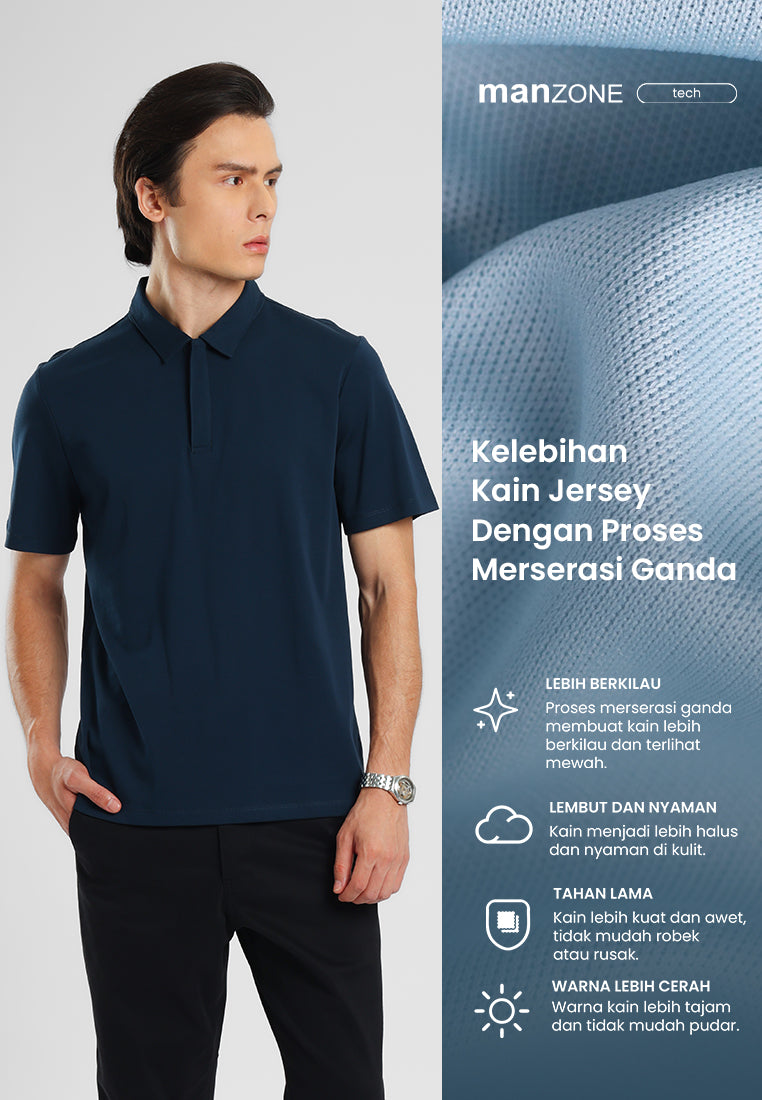 MANZONE - Polo Shirt Lengan Pendek Pria Otto 03 - Navy
