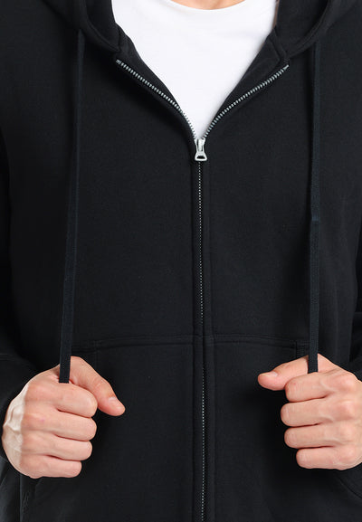 MANZONE - Jacket Hoodie Pria Storm 05 - Black