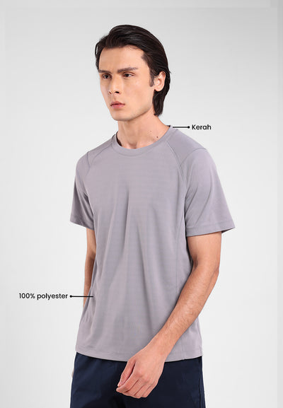 MANZONE - Kaos Lengan Pendek Pria Maloy Slim Fit - Dark Grey