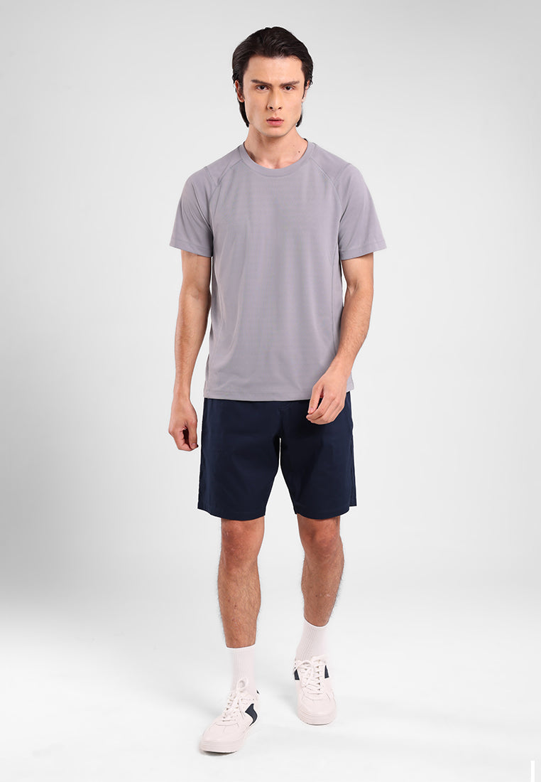 MANZONE - Kaos Lengan Pendek Pria Maloy Slim Fit - Dark Grey