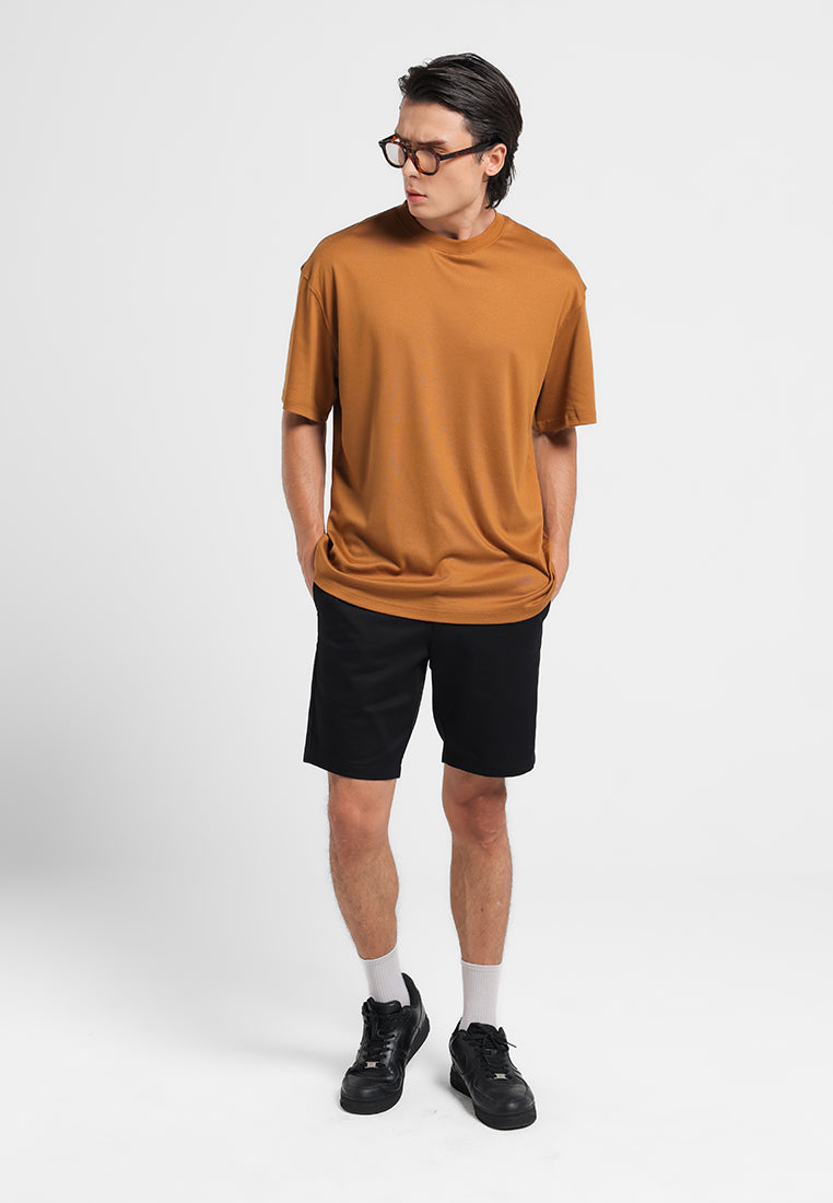 MANZONE - Kaos Lengan Pendek Pria Nova 02 Relaxed Fit - Dark Brown