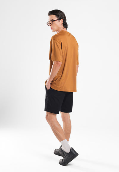 MANZONE - Kaos Lengan Pendek Pria Nova 02 Relaxed Fit - Dark Brown