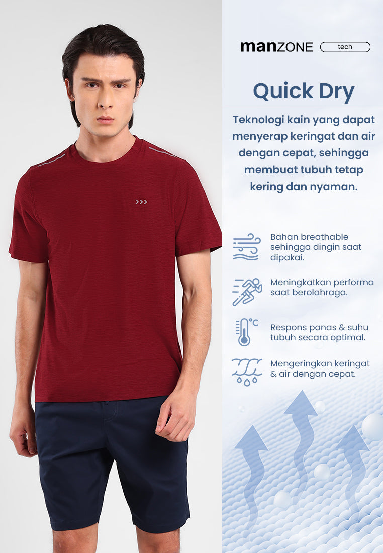 MANZONE - Kaos Jersey Quick Dry Lengan Pendek Pria Jack 03 Slim Fit - Red