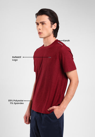 MANZONE - Kaos Jersey Quick Dry Lengan Pendek Pria Jack 03 Slim Fit - Red