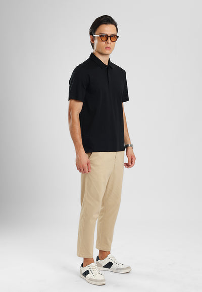 MANZONE - Polo Shirt Lengan Pendek Pria Otto 02 - Black