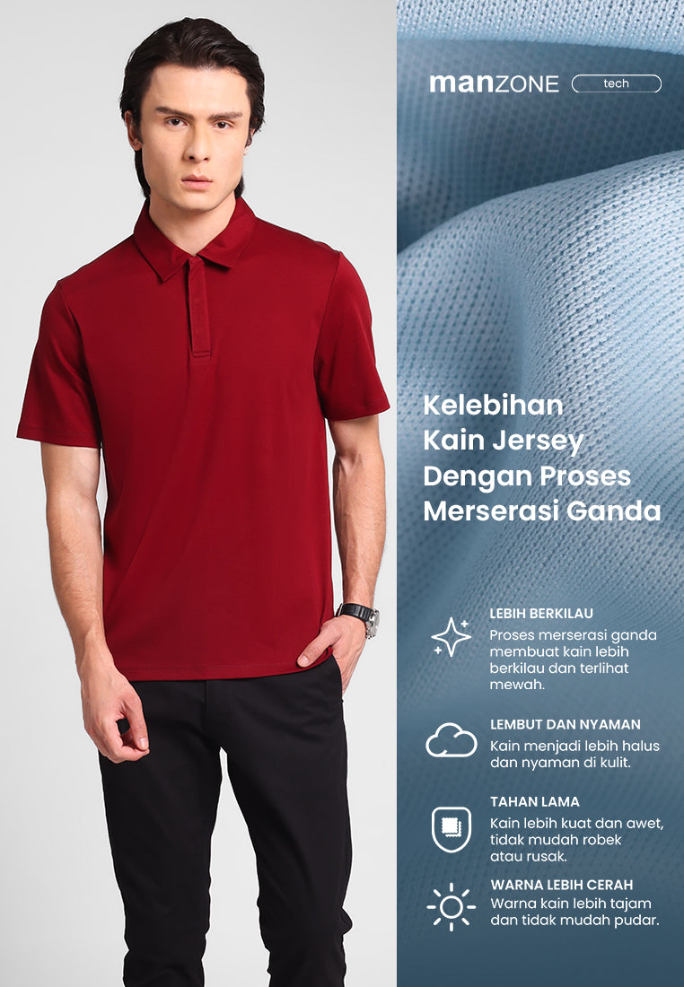 MANZONE - Polo Shirt Lengan Pendek Pria Otto 06 - Maroon