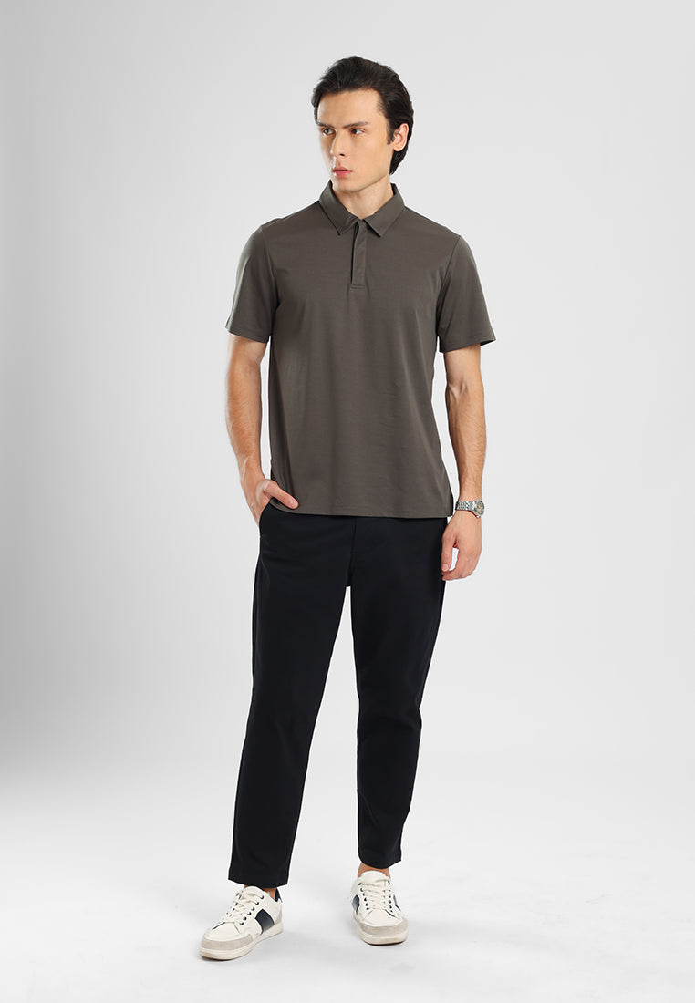 MANZONE - Polo Shirt Lengan Pendek Pria Otto 05 - Dark Grey
