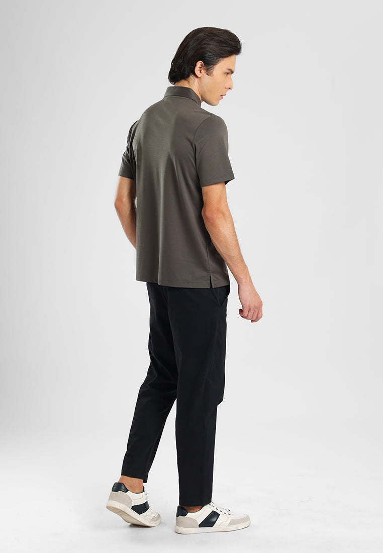 MANZONE - Polo Shirt Lengan Pendek Pria Otto 05 - Dark Grey