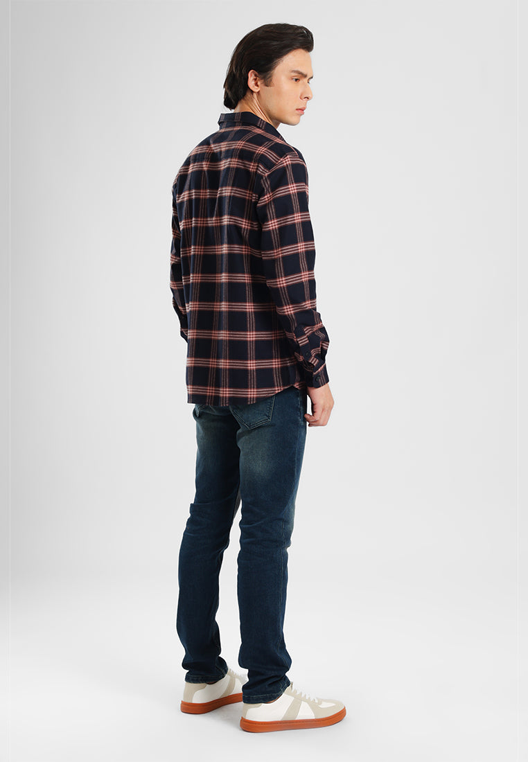 MANZONE - Kemeja Lengan Panjang Pria Cassius 02 Comfort Fit - Black