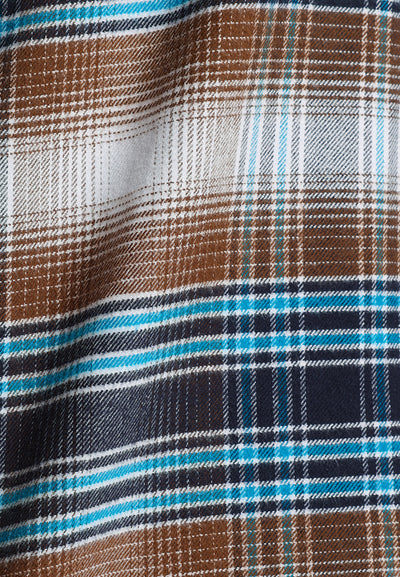 MANZONE - Kemeja Lengan Panjang Pria Cassius 04 Comfort Fit - Dark Brown