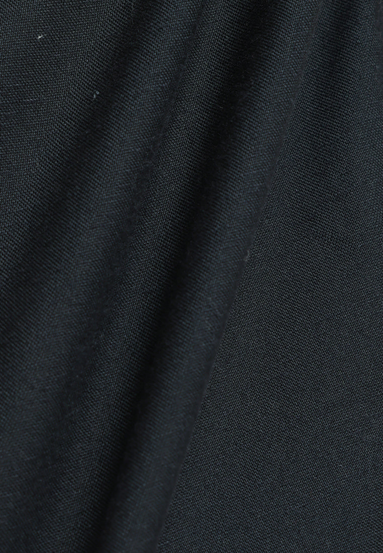 MANZONE - Kemeja Oxford Quick Dry Lengan Pendek Pria Jaxen 06 Modern Fit - Black