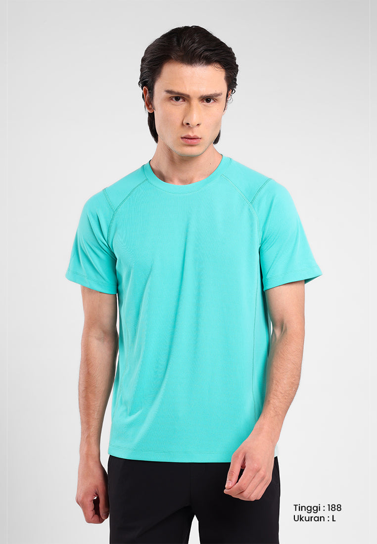 MANZONE - Kaos Lengan Pendek Pria Maloy Slim Fit - Tosca