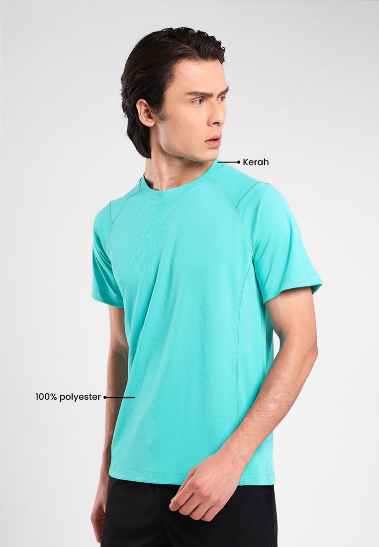MANZONE - Kaos Lengan Pendek Pria Maloy Slim Fit - Tosca