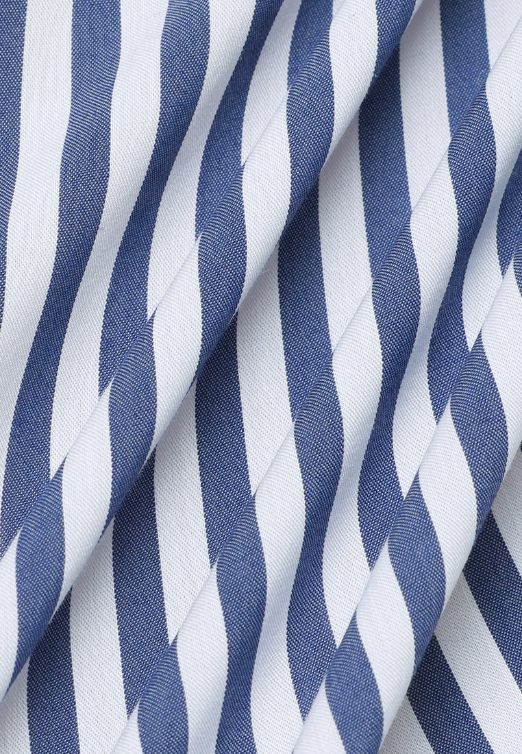 MANZONE - Kemeja Lengan Pendek Pria Terra 02 Slim Fit - Navy