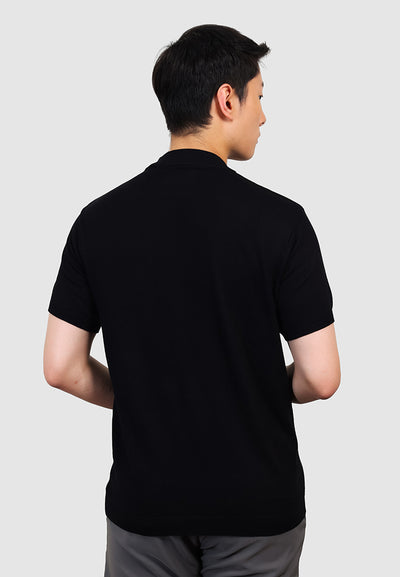 MANZONE X Hermanto Tanoko - Kaos Knit Lengan Pendek Pria Nobel 02 - Black