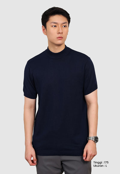 MANZONE X Hermanto Tanoko - Kaos Knit Lengan Pendek Pria Nobel 06 - Navy