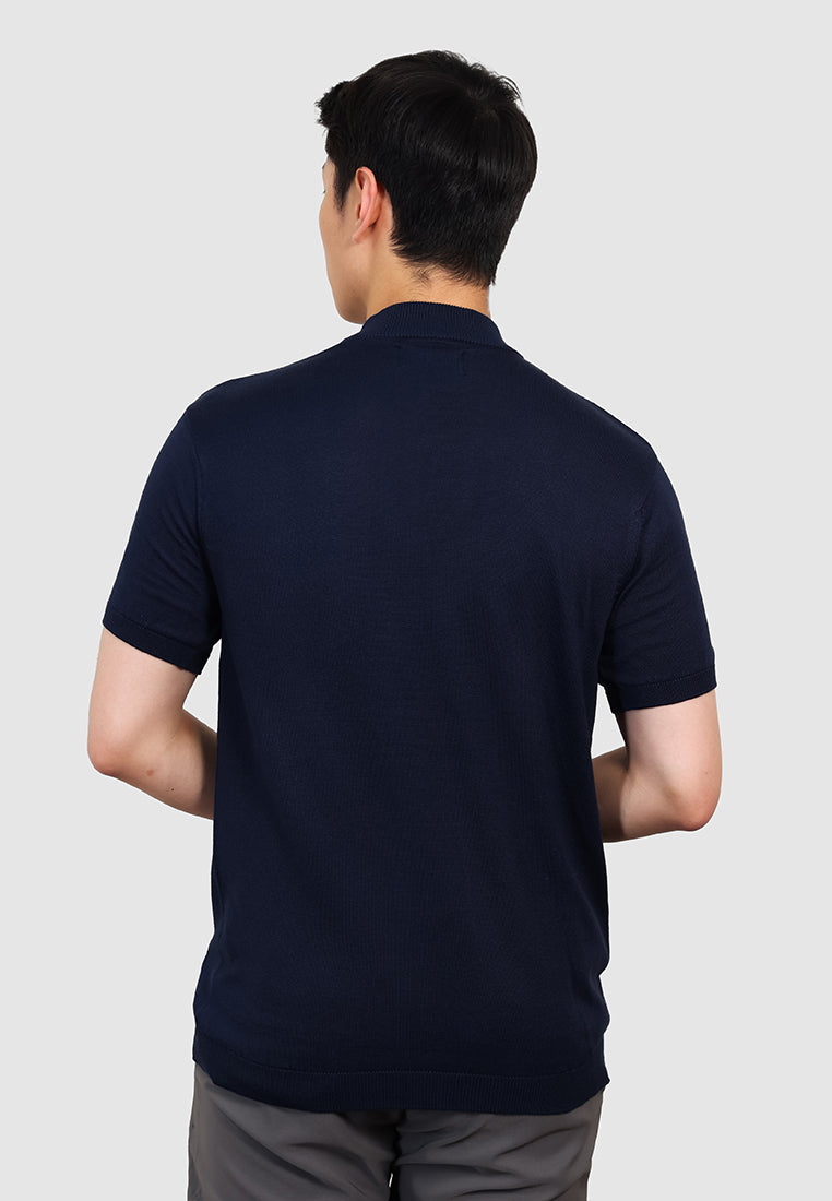 MANZONE X Hermanto Tanoko - Kaos Knit Lengan Pendek Pria Nobel 06 - Navy
