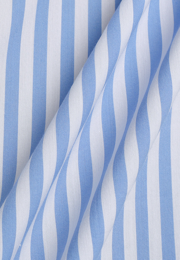 MANZONE - Kemeja Lengan Pendek Pria Terra 03 Slim Fit - Blue