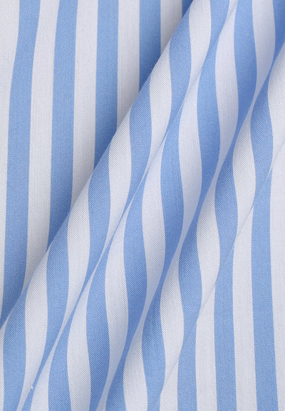 MANZONE - Kemeja Lengan Pendek Pria Terra 03 Slim Fit - Blue