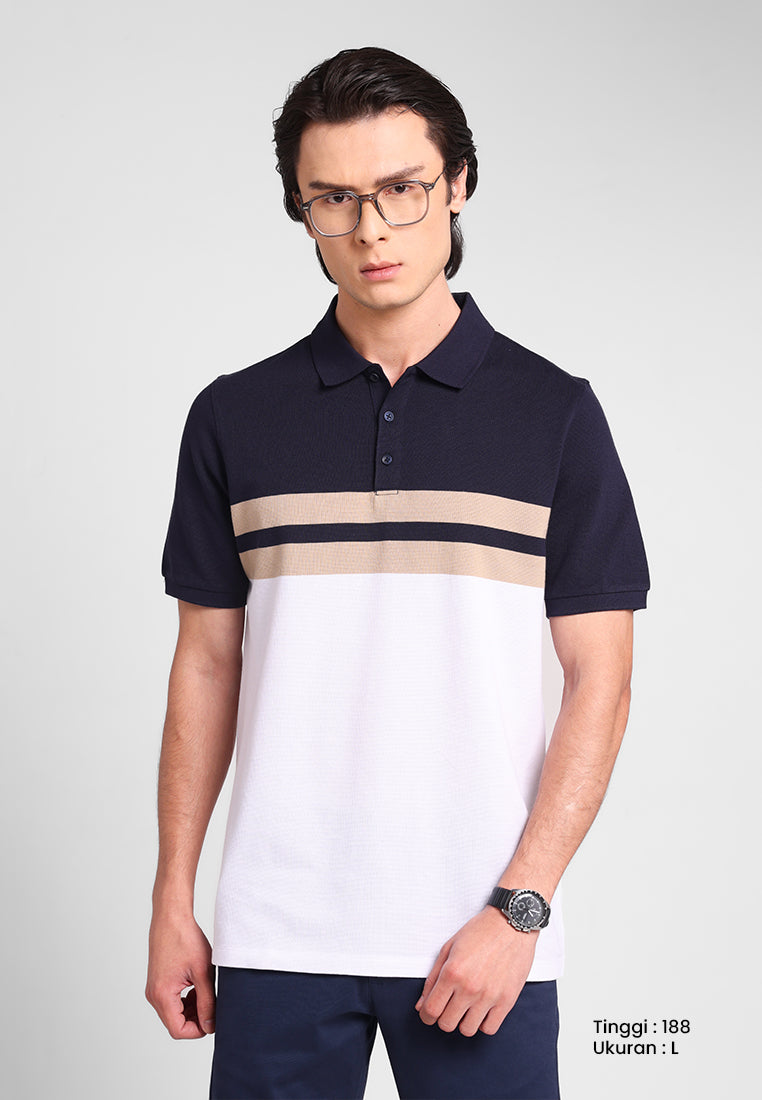 MANZONE - Kaos Polo Lengan Pendek Pria Peter 03 Slim Fit - Beige