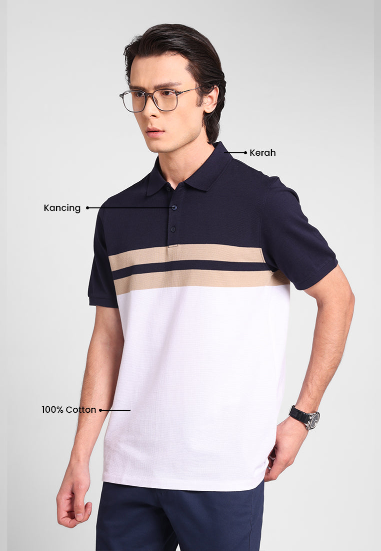MANZONE - Kaos Polo Lengan Pendek Pria Peter 03 Slim Fit - Beige
