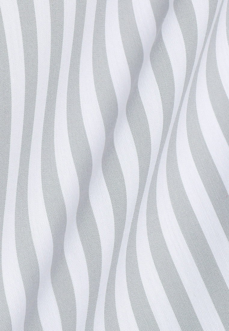 MANZONE - Kemeja Lengan Pendek Pria Terra 05 Modern Fit - Light Grey