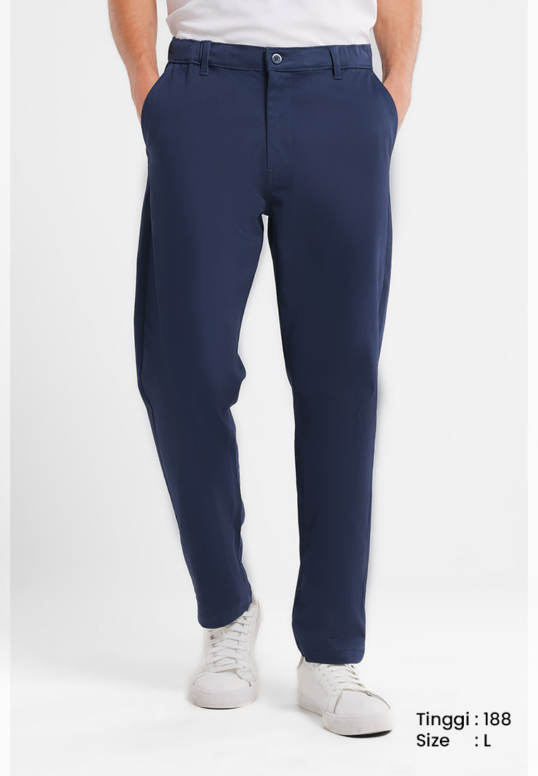 MANZONE - Celana Panjang Pria Bowzee 04 Relaxed Fit - Navy