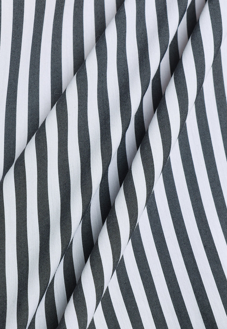 MANZONE - Kemeja Lengan Pendek Pria Terra 01 Modern Fit - Black