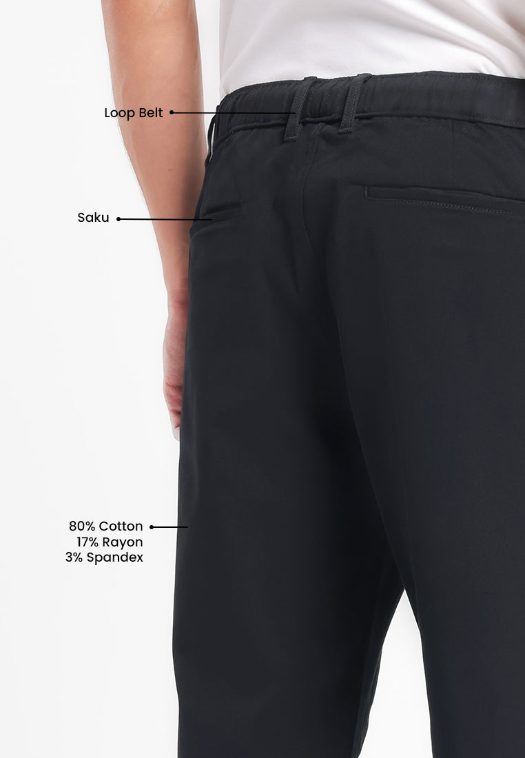 MANZONE - Celana Panjang Pria Bowzee 02 Relaxed Fit - Black