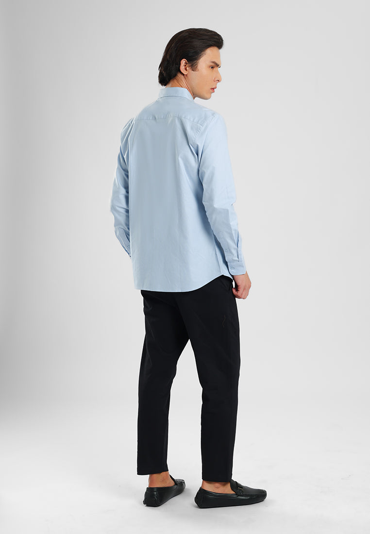 MANZONE - Kemeja Lengan Panjang Pria Lyra 02 Comfort Fit - Blue