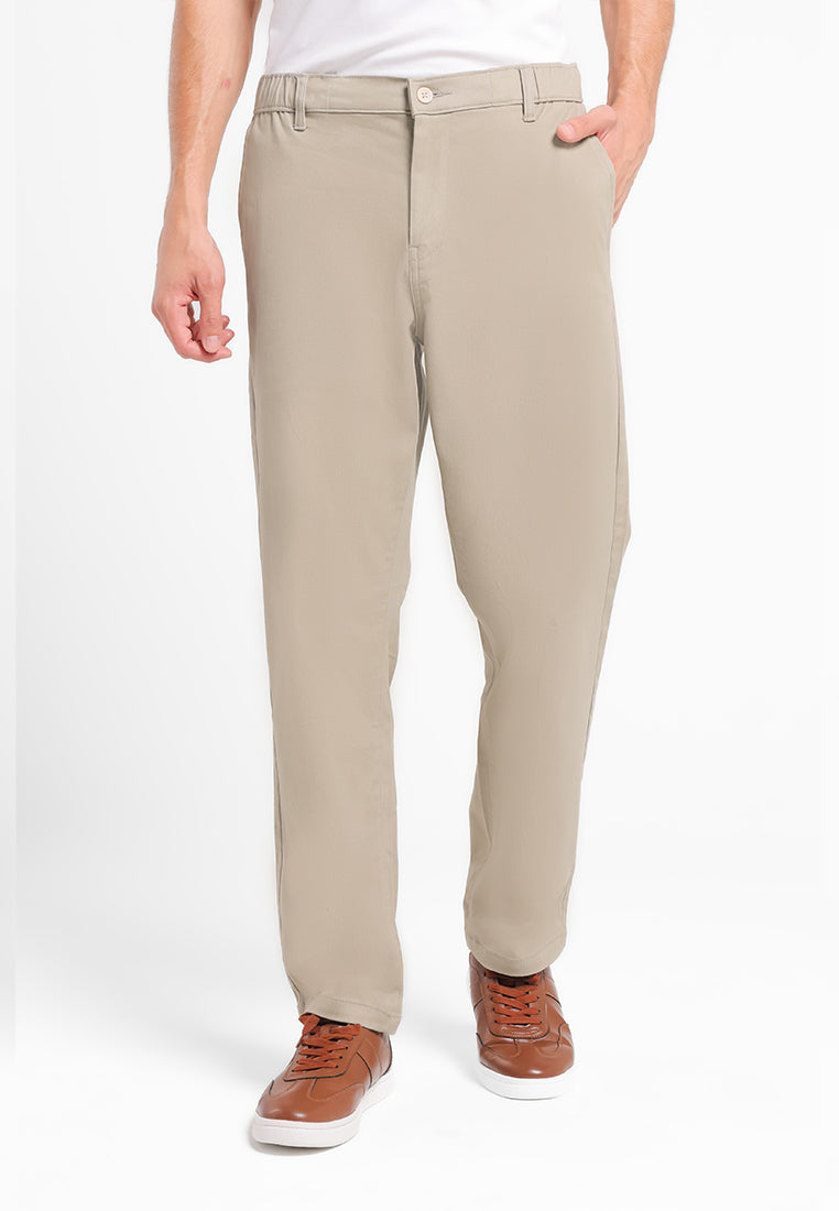 MANZONE - Celana Panjang Pria Bowzee 03 Relaxed fit - Khaki