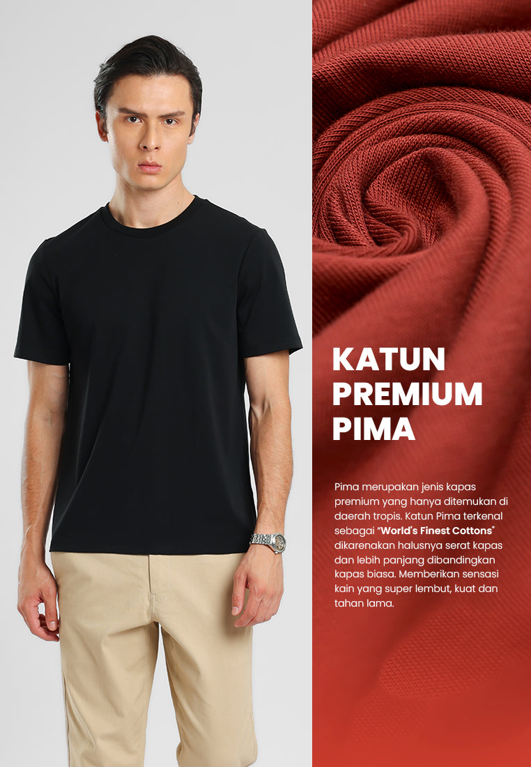 MANZONE - Kaos Lengan Pendek Pria Zane 02 Slim Fit - Black
