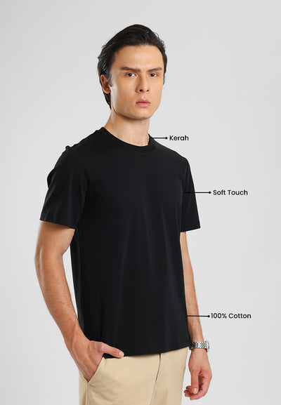 MANZONE - Kaos Lengan Pendek Pria Zane 02 Slim Fit - Black