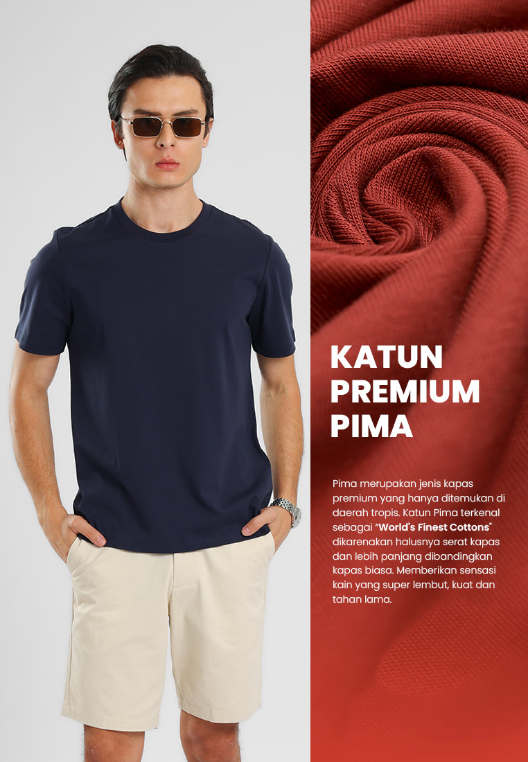 MANZONE - Kaos Lengan Pendek Pria Zane 03 Slim Fit - Navy