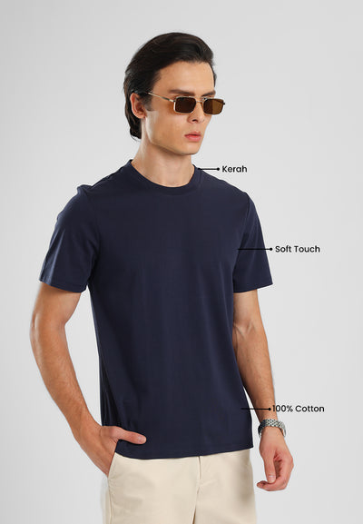 MANZONE - Kaos Lengan Pendek Pria Zane 03 Slim Fit - Navy
