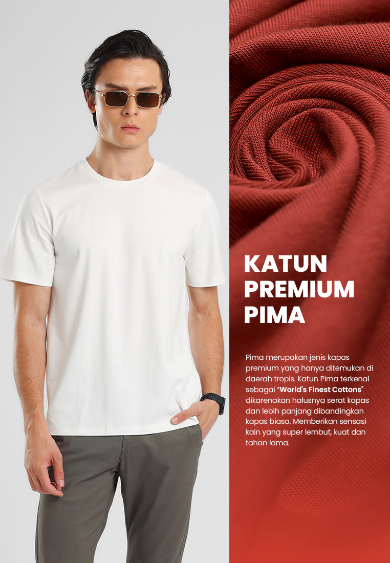 MANZONE - Kaos Lengan Pendek Pria Zane 01 Slim Fit - White