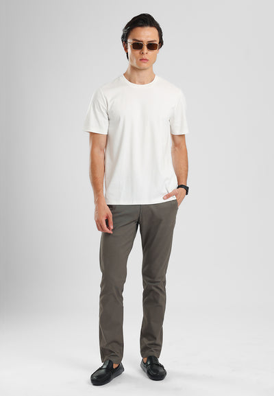 MANZONE - Kaos Lengan Pendek Pria Zane 01 Slim Fit - White