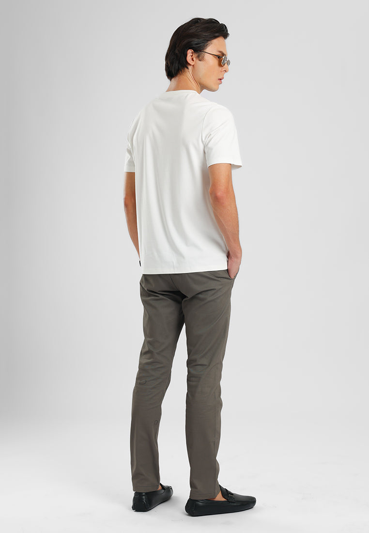 MANZONE - Kaos Lengan Pendek Pria Zane 01 Slim Fit - White