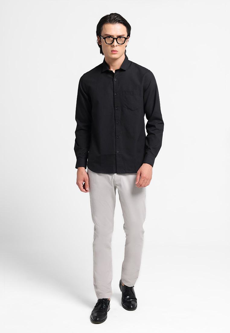 MANZONE - Celana Panjang Chinos Pria Lorenzo 11 Slim Fit - Light Grey