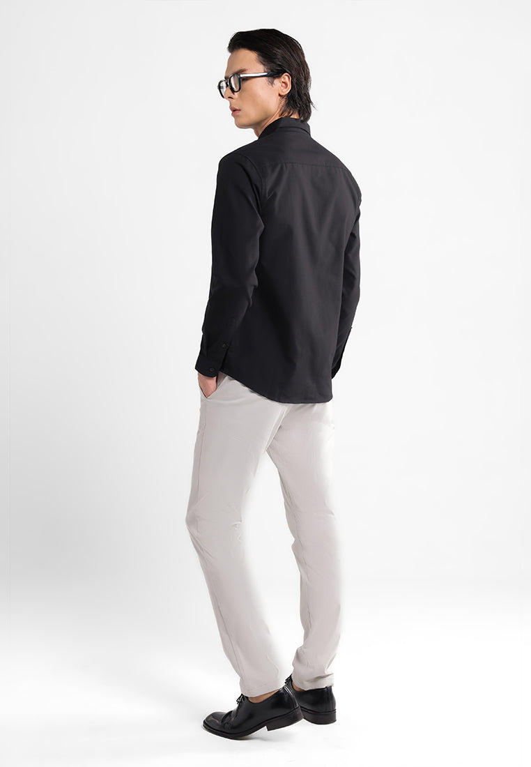 MANZONE - Celana Panjang Chinos Pria Lorenzo 11 Slim Fit - Light Grey