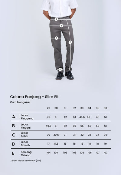 MANZONE - Celana Panjang Chinos Pria Lorenzo 11 Slim Fit - Light Grey