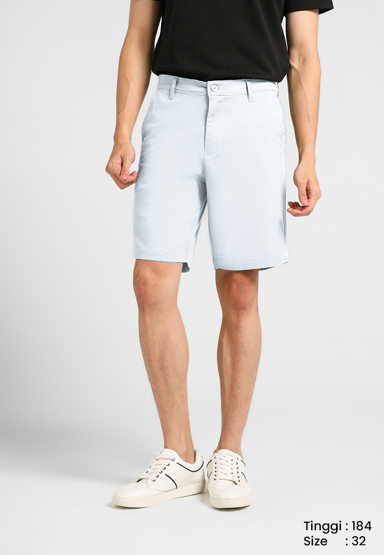 MANZONE - Celana Pendek Bermuda Pria Danny 05 Slim Fit - Light Blue ...